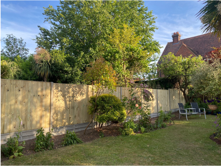 Close board fencing installed in Faversham