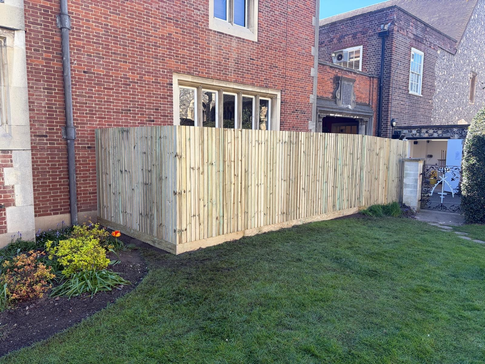 Housebuilder timber fencing East Kent new build